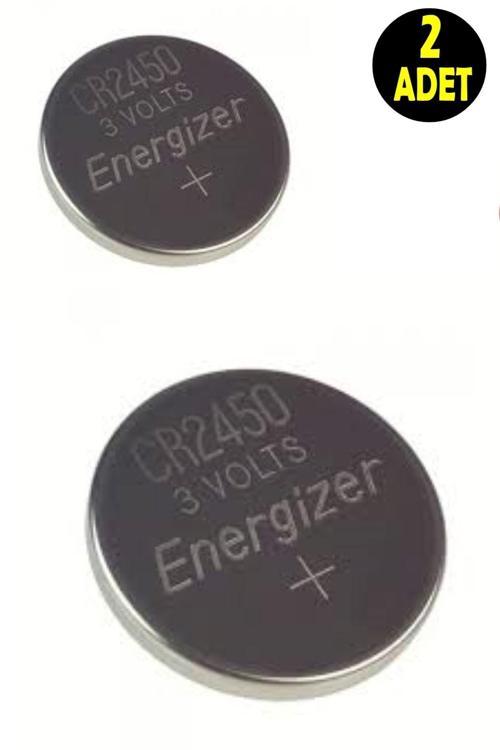 2 Adet 3 Volt Cr 2450 Lityum Pil -Cr2450 3V Düğme Tip Hafıza Pili
