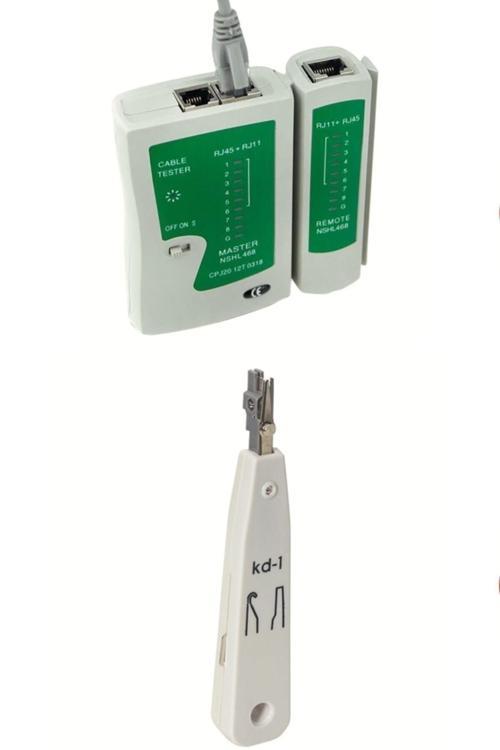 Krone Kep Kep Pense + Cat5 Cat6 Data Bilgisayar Telefon Kablosu Test Cihazı