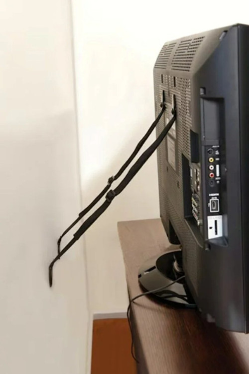 Lcd Led Tv Askısı Dolap Gardırop Büfe Kitaplık Sabitleme Bebek Çoçuk Koruma Deprem Güvenlik Kemeri