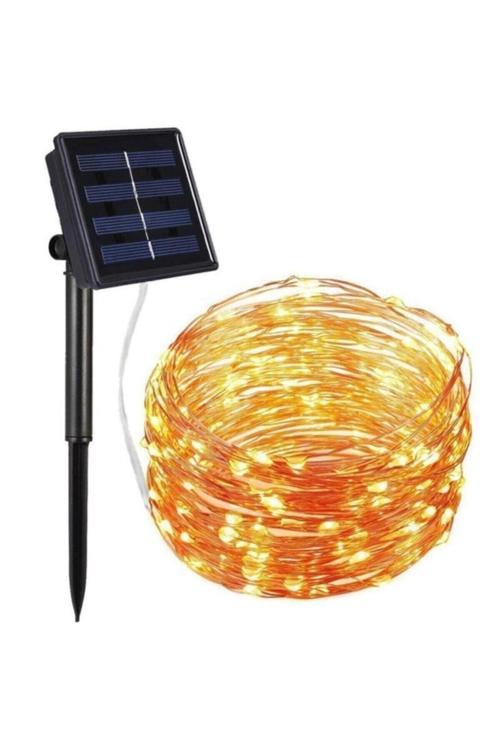 Solar Güneş Enerji Gün Işığı Bahçe 8 Modlu 20 Metre Peri 200 Led Aydınlatma
