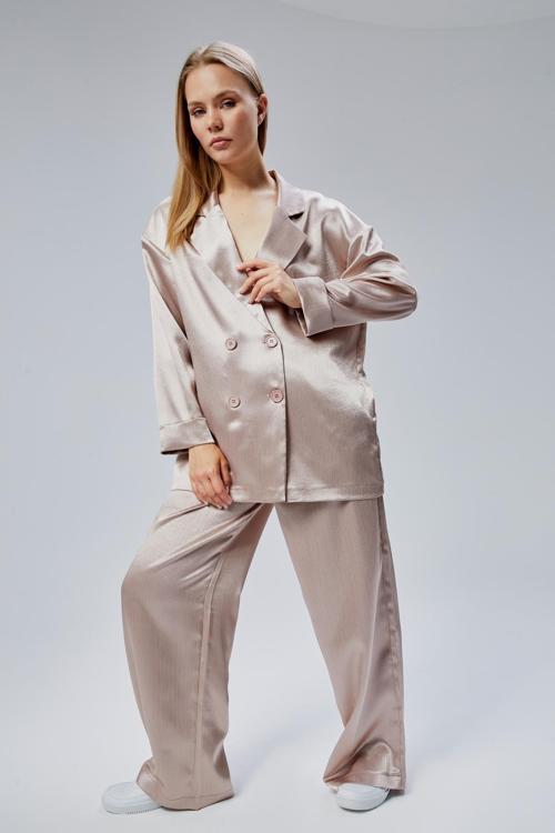 Vizon Oversize Saten Takım