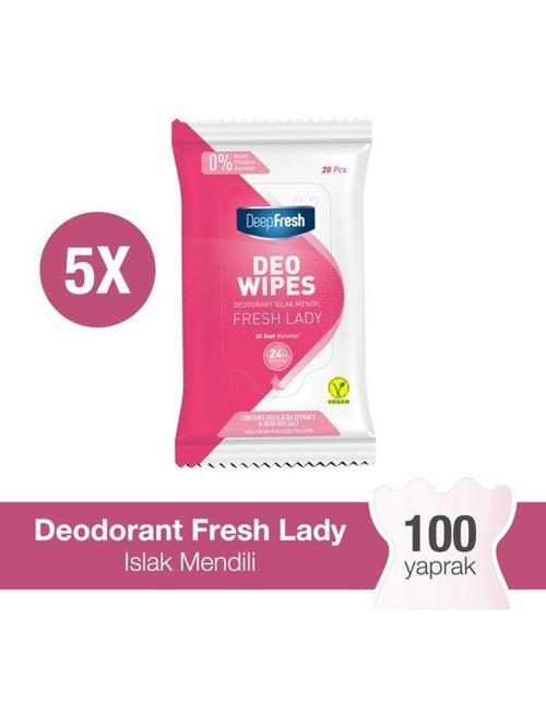 Deodorant Islak Mendil Fresh Lady 5 X 20 Yaprak