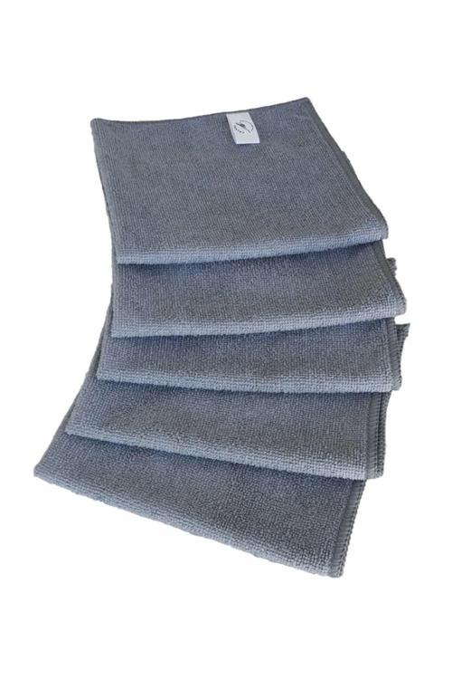Gri Mikrofiber Temizlik Bezi 25adet Cam Ev Tezgah Üstü Araba Temizliği