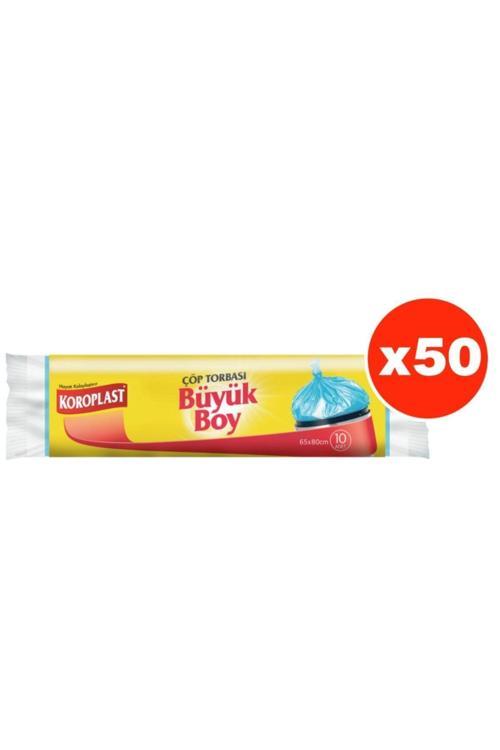 Güçlü Büyük Boy 10lu Çöp Torbası X 50 Paket (65*80 Cm)