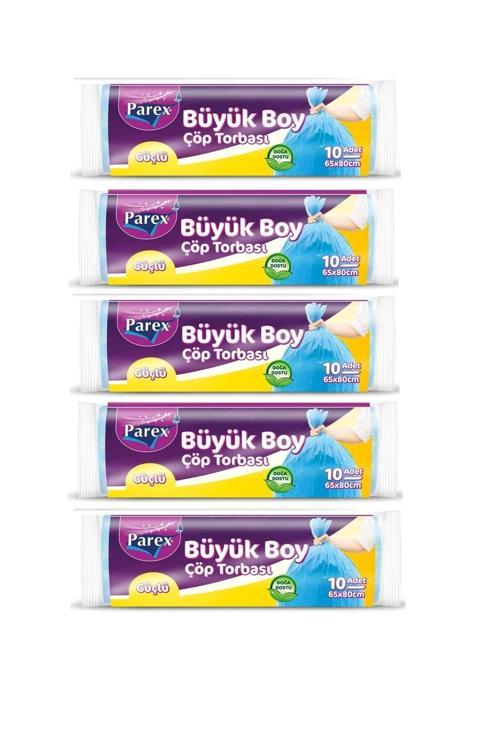 Güçlü Çöp Torbası Büyük Boy 10'lu X5 Adet