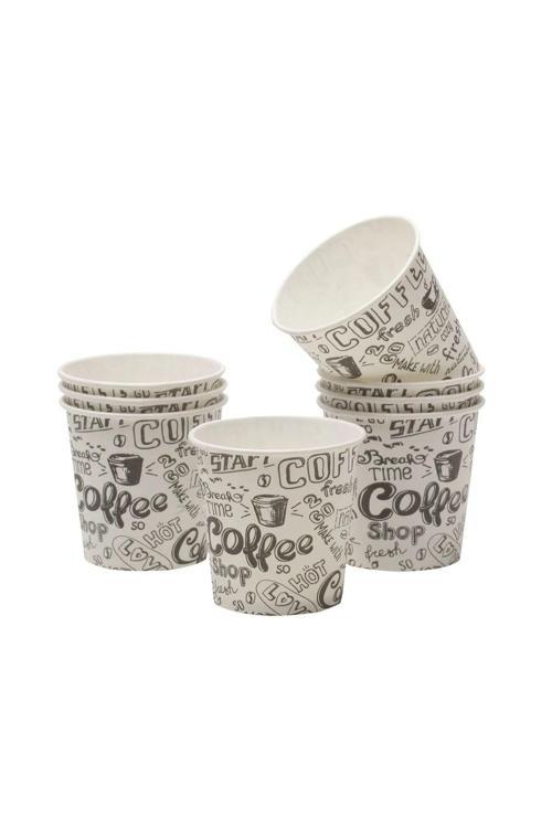 500 Adet Karton Bardak 4 Oz Kahve Ve Expresso Bardağı (10 Paket)