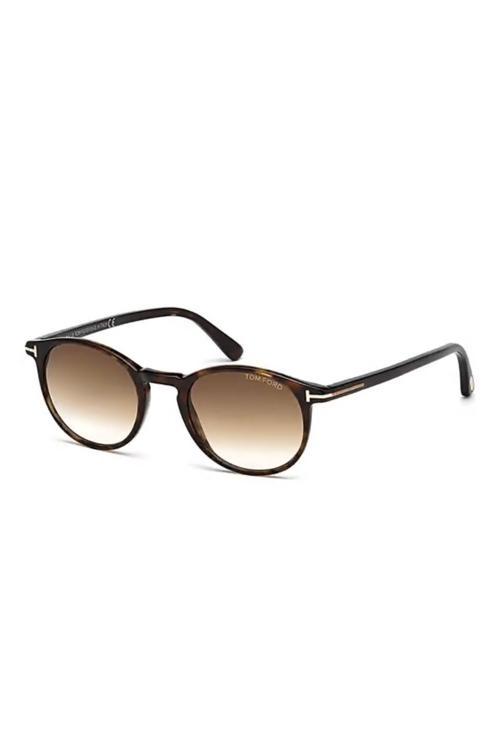 Tf53953F48 Unisex Güneş Gözlüğü Kahverengi Kemik Çerçeve Kahverengi Lens Uv400