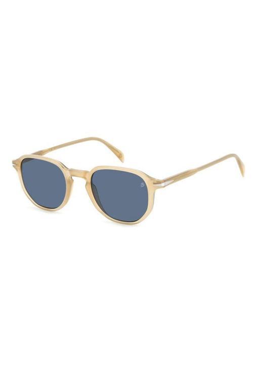 Unisex Krem-Füme Organik (Uv) Cam Kemik Kapalı Çerçeve Tasarım Güneş Gözlüğü Db1140/S Hamku 50-22