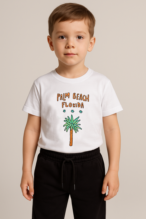 Erkek Çocuk Palm Beach Baskılı Şortlu Penye Takım
