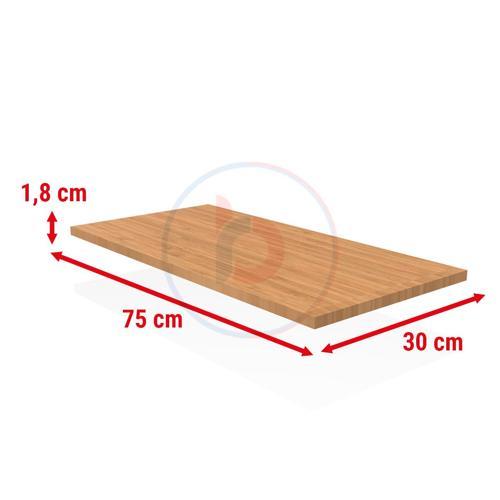 30x75 Cm Bambu Ahşap Raf - Suntalam Tekli Raf