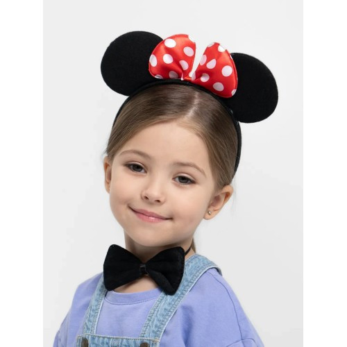Minnie Mouse Kostüm Seti Taç Kuyruk Papyon Gösteri Seti