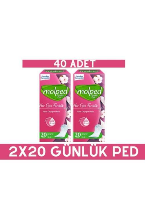 Günlük Parfümsüz Ped Her Gün Ferahlık 20'li X 2 Adet
