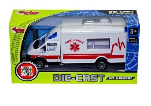 XFD889-289 Kutulu Çek Bırak Die-Cast Kurtarma Aracı- AMBULANS ARABASI