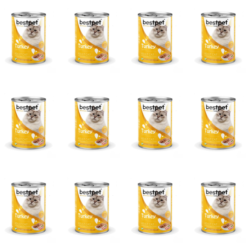 Hindi Etli Yetişkin Kedi Konservesi 400 Gr (12 Adet)