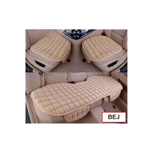 Araba Koltuk Soft Ortopedik Cepli Oto Kılıf- Minder Seti (3 parça) Bej