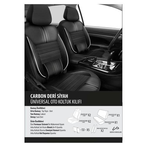 Peugeot 308cc Koltuk Kılıfı Carbon Deri Siyah