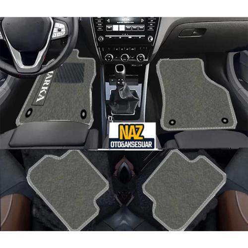 Skoda fabia-1999-2007-tkm Gri Halı Gri Kenar Petek Topuk