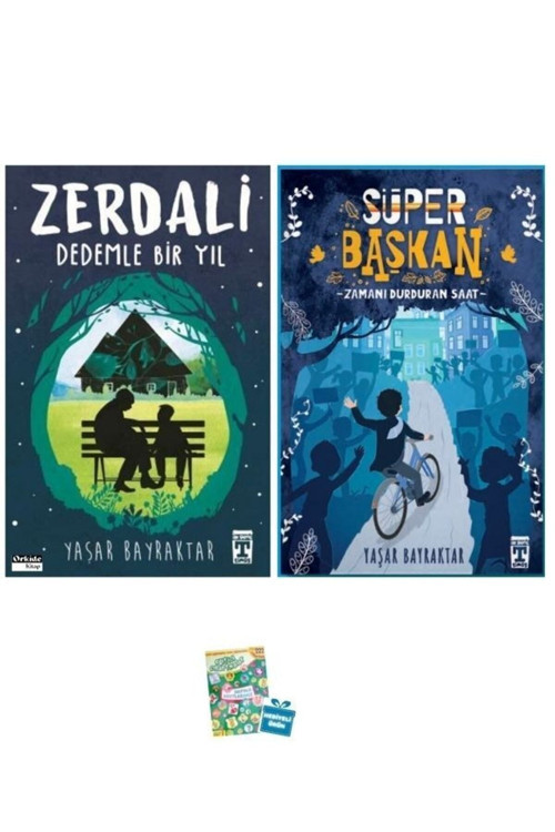 İlk Genç Timaş 2 Kitap Zerdali Dedemle Bir Yıl - Süper Başkan Zamanı Durduran Saat Yaşar Bayraktar Okuma Kitabı