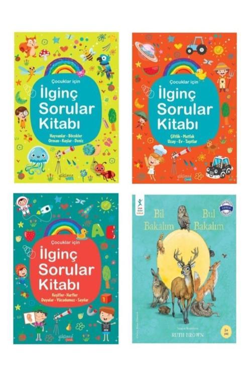 İlginç Sorular Kitabı (3 Kitap) - Ciltli - Bil Bakalım Bul Bakalım Hediye