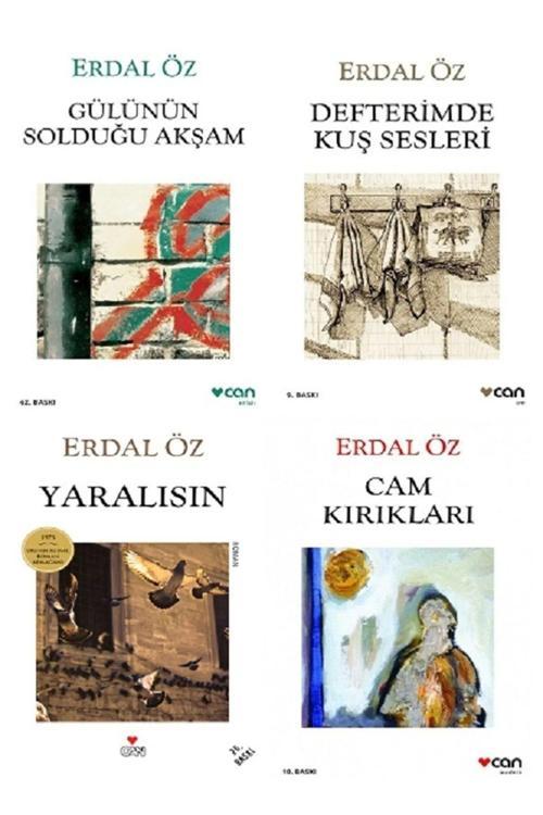 Defterimde Kuş Sesleri - Cam Kırıkları - Yaralısın - Gülünün Solduğu Akşam 4 Kitap Set - Erdal Öz