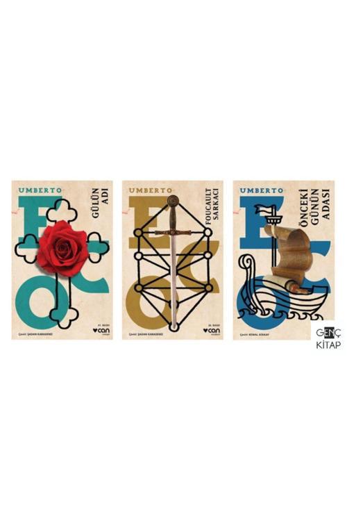 Umberto Eco 3 Kitap Roman Seti Gülün Adı-Foucault Sarkacı-Önceki Günün Adası