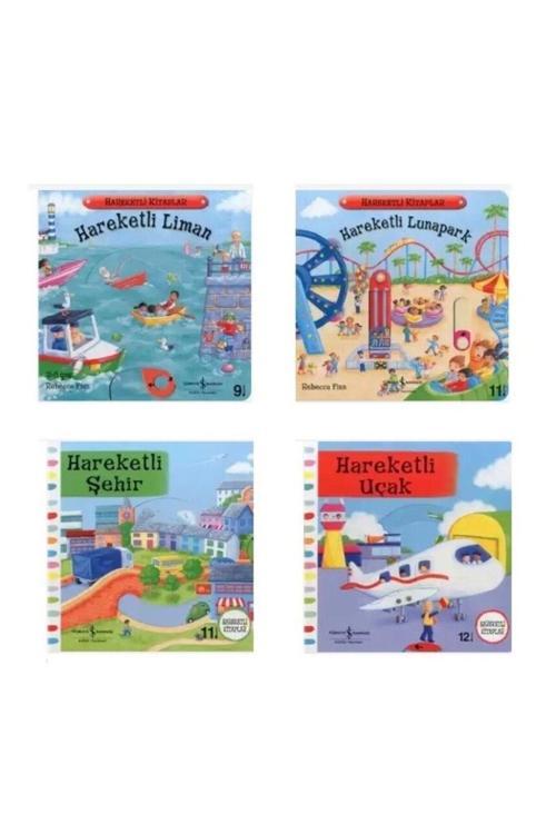 Hareketli Kitap Seti - Hareketli Liman-Hareketli Lunapark-Hareketli Şehir-Hareketli Uçak