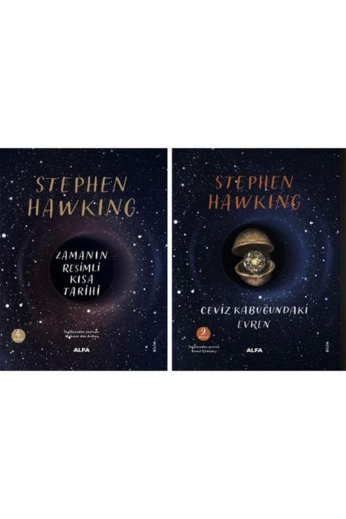 Stephen Hawking Ciltli Özel Baskı 2 Kitap Set Zamanın Resimli Kısa Tarihi-Ceviz Kabuğundaki Evren