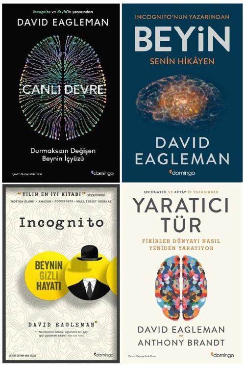 David Eagleman 4 Kitap Set Beyin Senin Hikayen-Canlı Devre-Incognito-Yaratıcı Tür