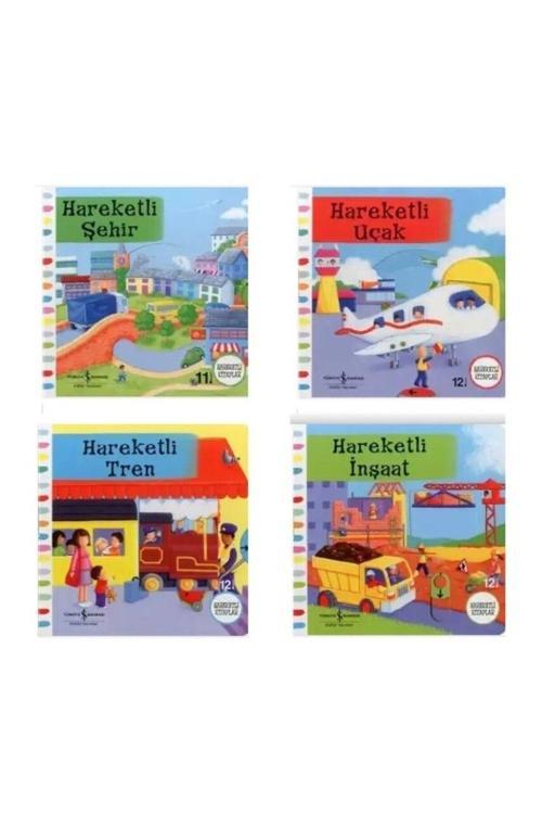 Hareketli Kitap Seti - Hareketli Şehir-Hareketli Uçak-Hareketli Tren-Hareketli İnşaat