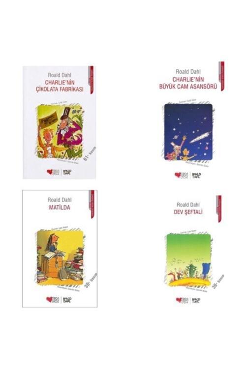 Charlie'Nin Çikolata Fabrikası - Matilda - Dev Şeftali - Charlie'Nin Büyük Cam Asansörü - 4 Kitap