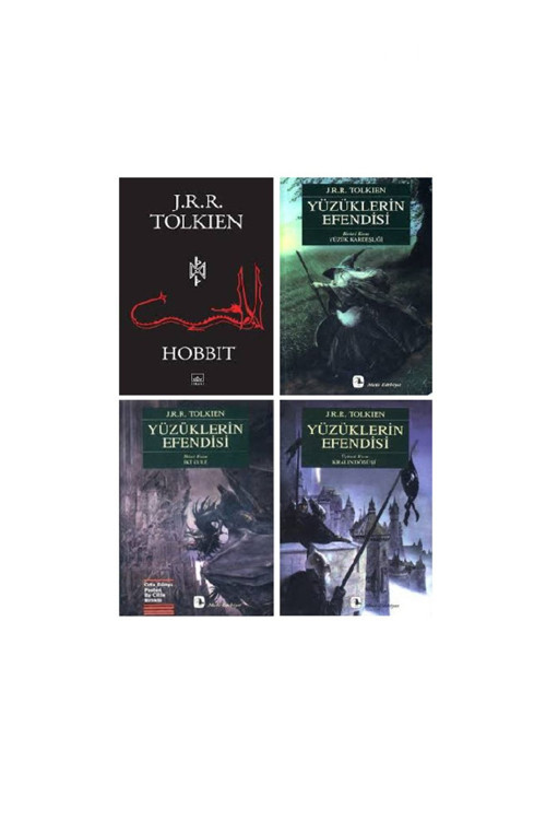 Hobbit + Yüzüklerin Efendisi Üçlemesi 4 Kitap Set - J. R. R. Tolkien
