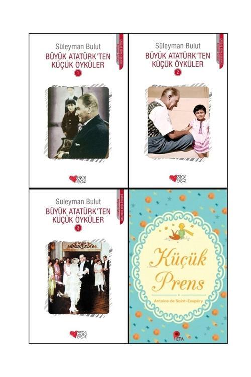 Büyük Atatürkten Küçük Öyküler Seti (1 - 2 - 3) + Küçük Prens Kitabı Hediye