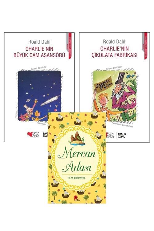 Charlie'Nin Çikolata Fabrikası - Charlie'Nin Büyülü Cam Asansörü + Mercan Adası Kitabı Hediye
