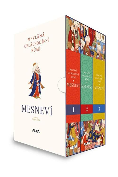 Mesnevi 1-2-3 (Kutulu) Mevlana Celaleddin-İ Rumi Alfa Yayınları 9786254498695