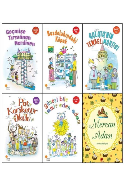 Gülümseten Öyküler Dizisi (5 Kitap) + Mercan Adası Hediye Güneşi Bile Tamir Eden Adam + 4 Kitap