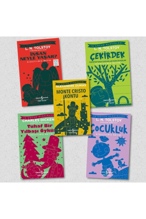 Insan Neyle Yaşar? - Çekirdek - Monte Cristo Kontu - Tuhaf Bir Yılbaşı Öyküsü - Çocukluk, 5 Kitap