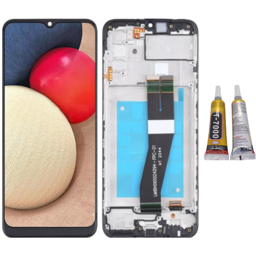 TE Samsung A02S A025F Uyumlu Çıtalı Lcd Ekran + B7000