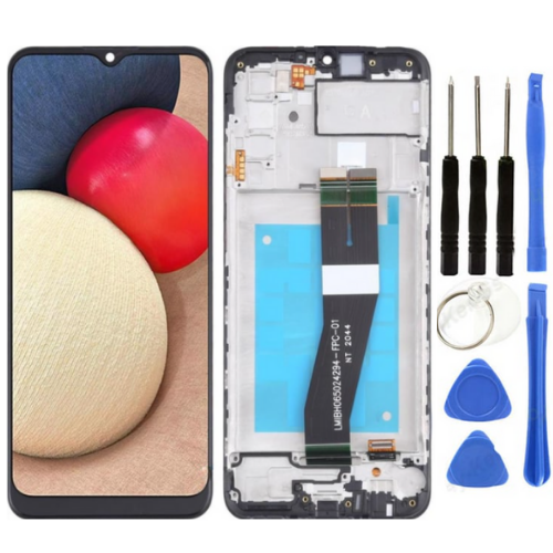 TE Samsung A02S A025F Uyumlu Çıtalı Lcd Ekran + Tamir Seti