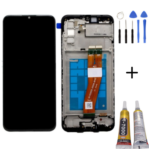 TE Samsung A02S A025F Uyumlu Çıtalı Lcd Ekran Dokunmatik+Full Set