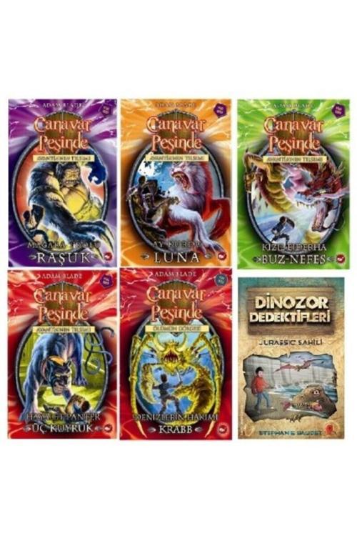 Adam Blade Canavar Peşinde Seti 5 5 Kitap - Dinozor Dedektifleri Jurassic Sahili