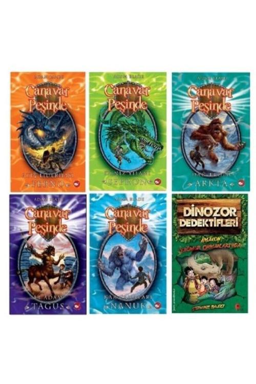 Adam Blade Canavar Peşinde Seti 1 5 Kitap - Dinozor Dedektifleri Amazon Yağmur Ormanlarında