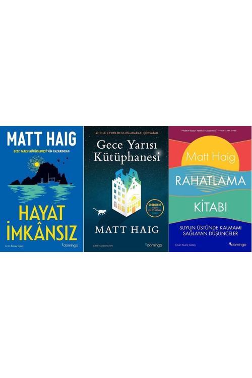 Hayat İmkansız + Gece Yarısı Kütüphanesi + Rahatlama Kitabı Matt Haig 3 Kitap Set