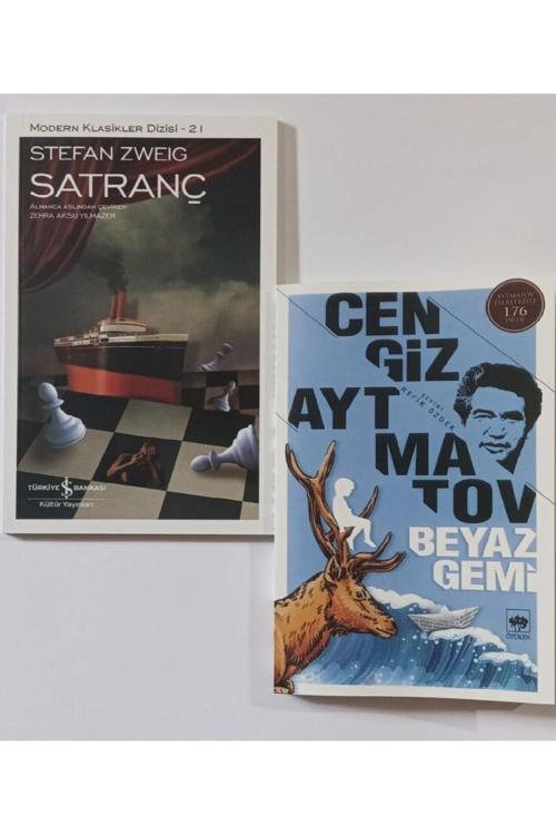 Satranç (İş Bankası) + Beyaz Gemi ( Ötüken). 2 Kitap Set.