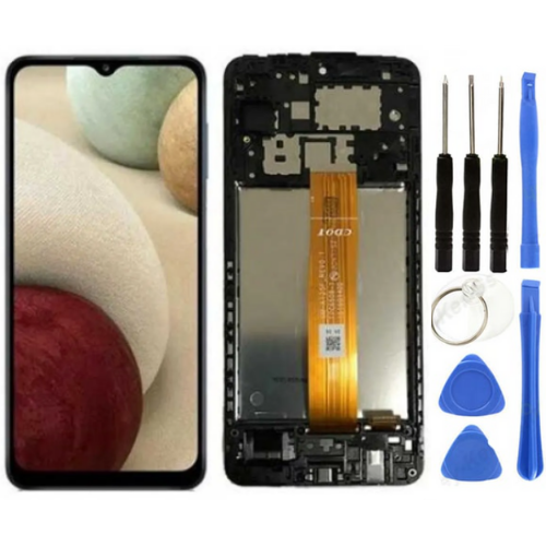 TE Samsung A12S A127F Uyumlu Çıtalı Lcd Ekran Servis + Tamir Seti