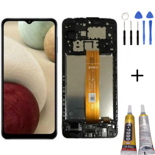 TE Samsung A12S A127F Uyumlu OLED Çıtalı Lcd Ekran + Montaj Kiti