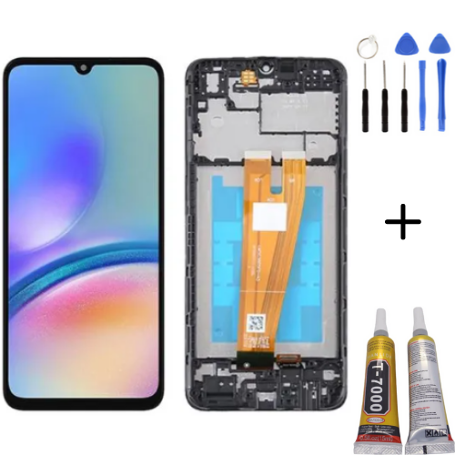 TE Samsung A05 A055F Uyumlu OLED Çıtalı Lcd Ekran + Montaj Kiti