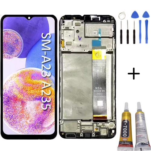 TE Samsung A23 A235F Uyumlu Çıtalı Lcd Ekran Servis + Montaj Kiti