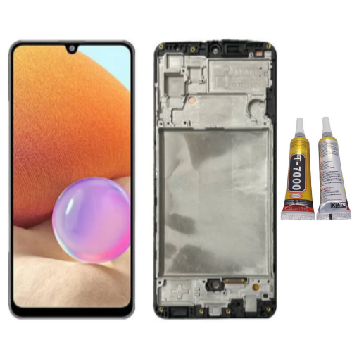 TE Samsung A32 A325F Uyumlu Çıtalı Lcd Ekran Servis + B7000
