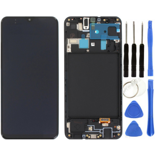 TE Samsung A20 A205F Uyumlu Çıtalı Lcd Ekran + Tamir Seti
