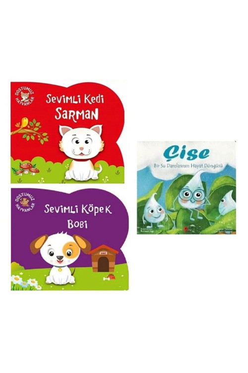 Sevimli Kedi Sarman - Sevimli Köpek Bobi - (Çise Kitabı Hediye)
